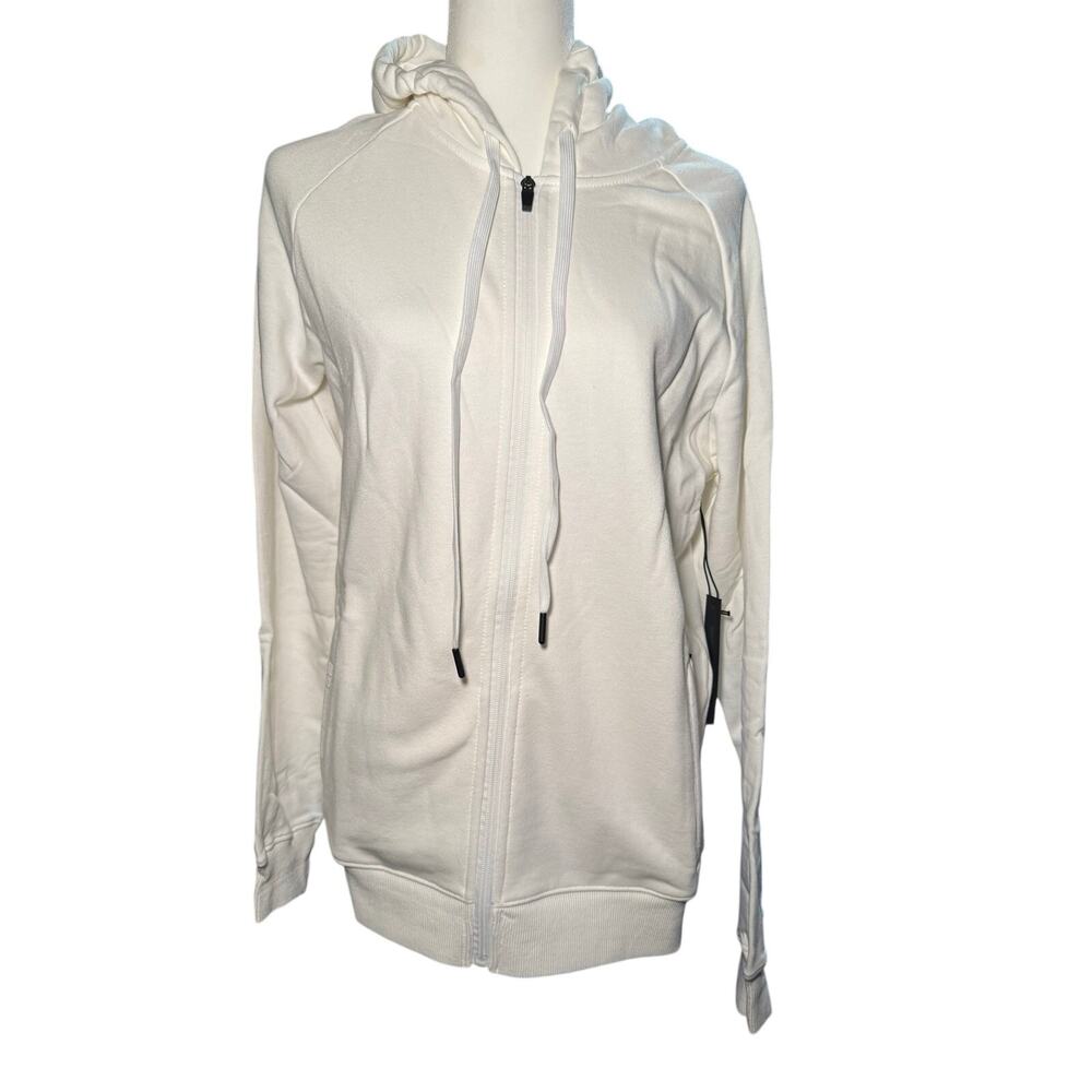 Grand Running Club Hudson Hoodie, Cream Full Zip Running Jacket, Small NWT